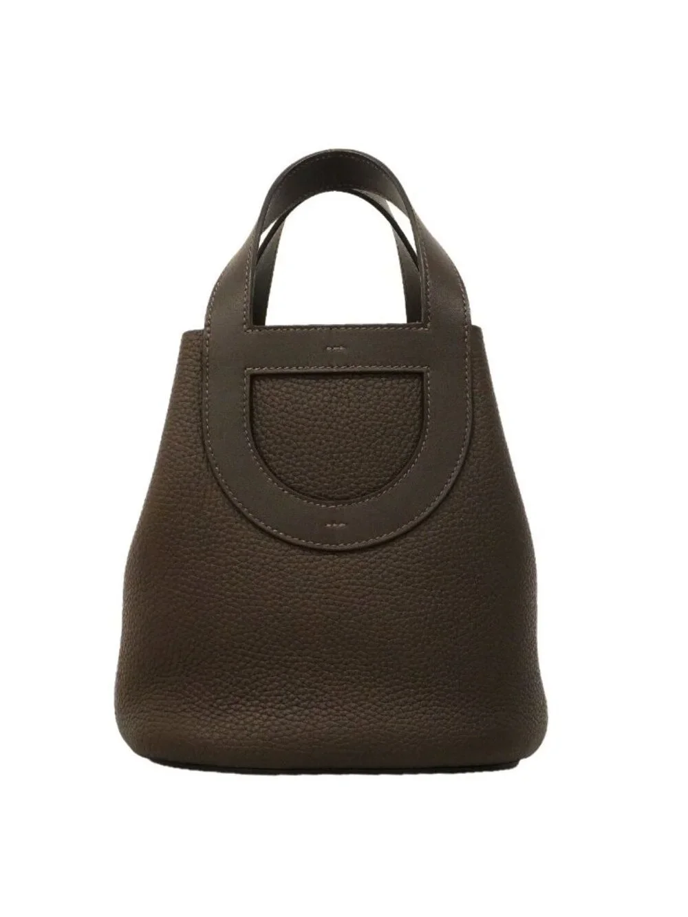 Hermes Handbag in the Loop 18 Taurillon Clemence Ebene Gold
